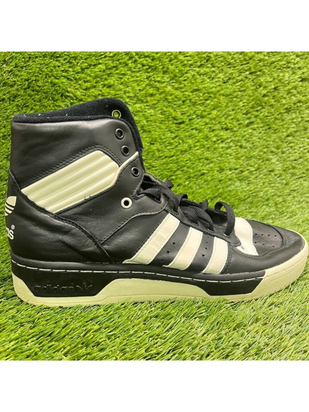 Adidas Originals Rivalry Hi Mens Size 8 Black White Athletic Shoes Sneakers